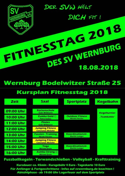 Zusammenarbeit beim Fitnesstag in Wernburg